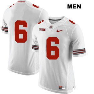 Men's NCAA Ohio State Buckeyes Kory Curtis #6 College Stitched No Name Authentic Nike White Football Jersey XU20W40LF